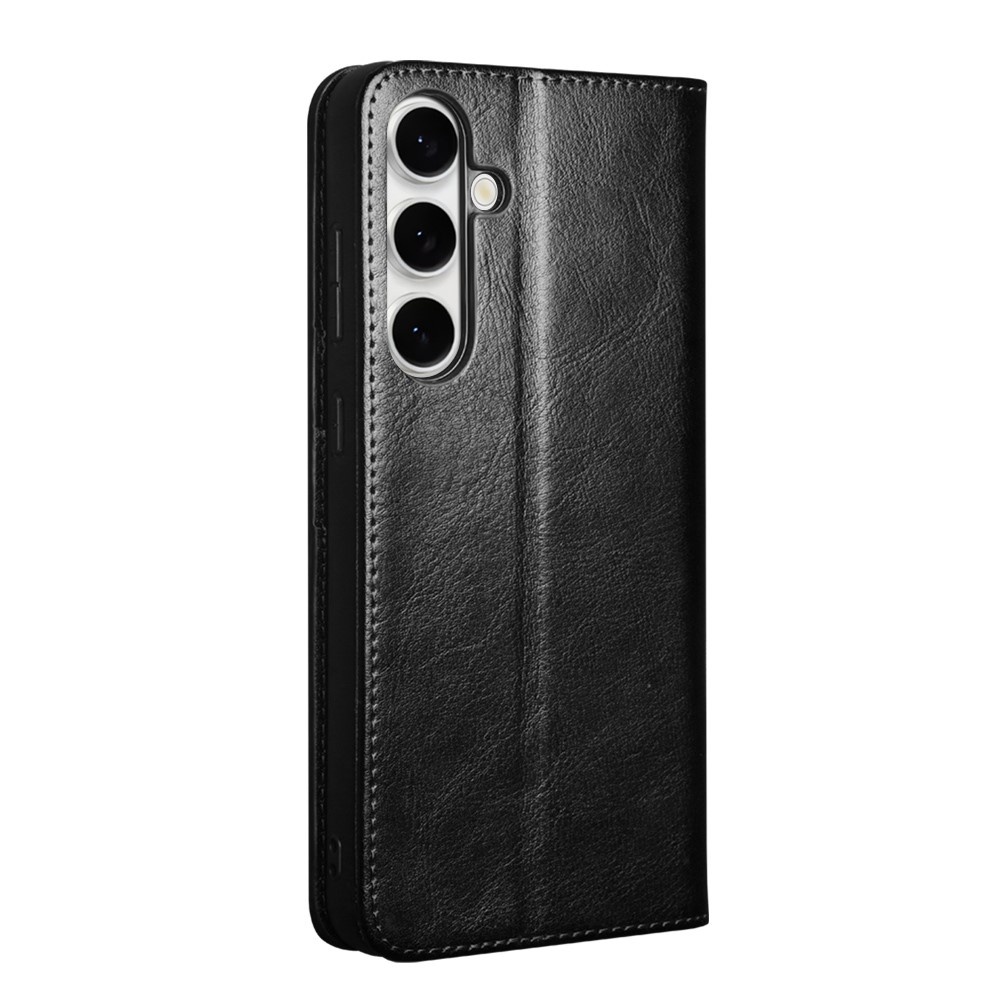 Samsung Galaxy S25 FE leren bookcase hoesje - Zwart
