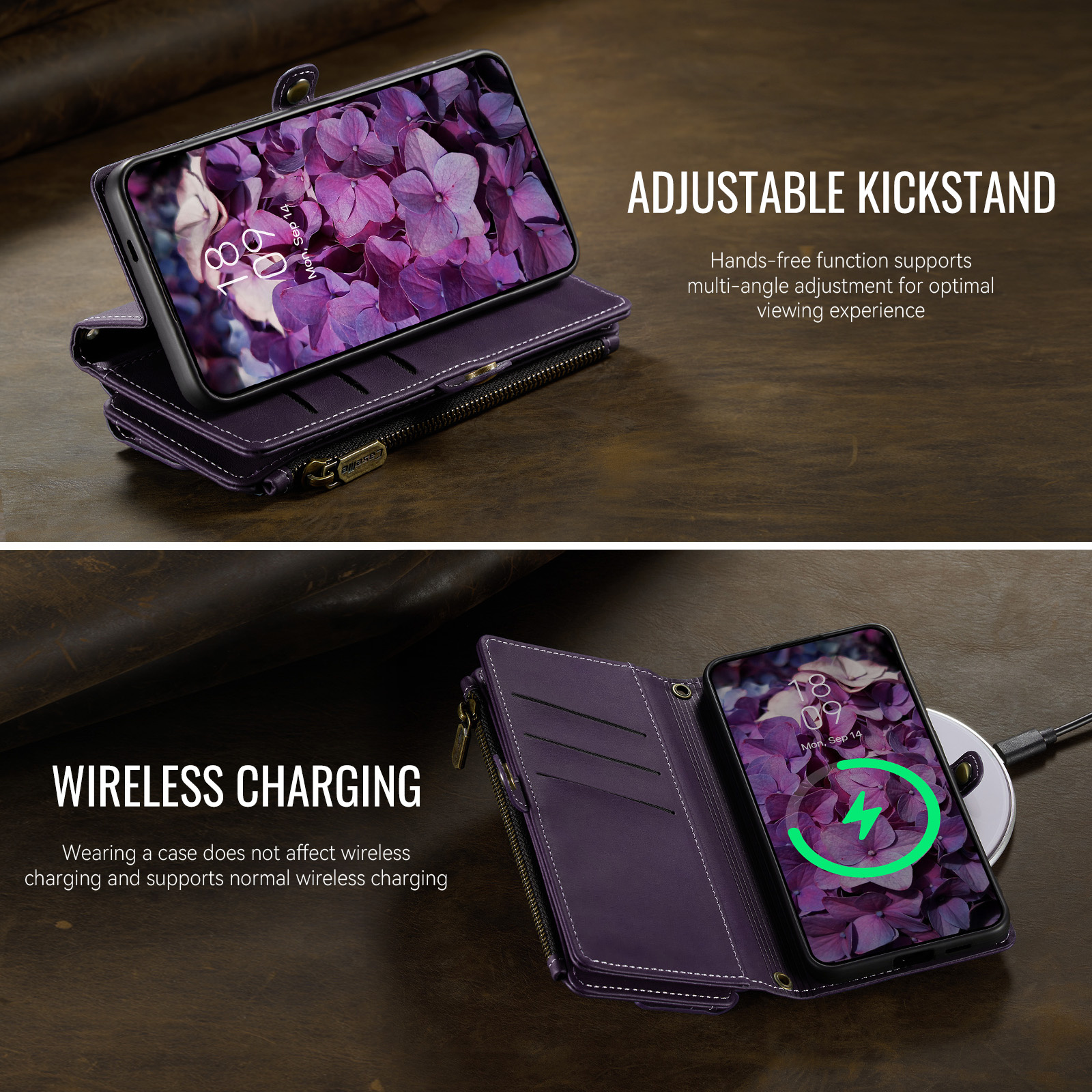 Samsung Galaxy S25 FE hoesje portemonnee tasje - Paars