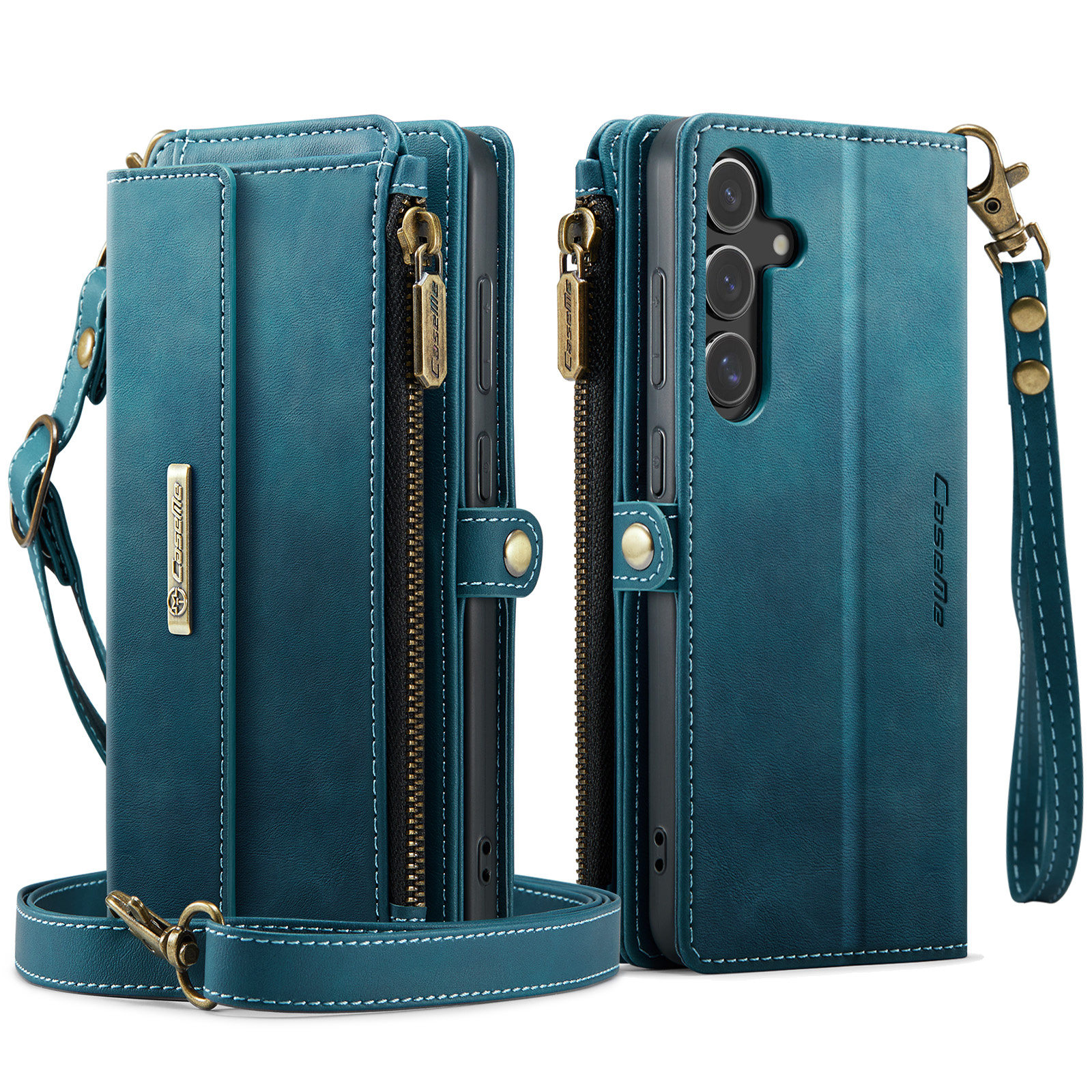 Samsung Galaxy S25 FE hoesje portemonnee tasje - Blauw