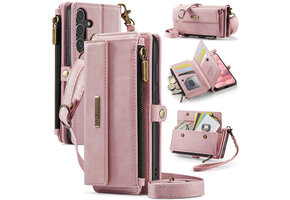 Caseme Samsung Galaxy S25 FE hoesje - portemonnee tasje - Lichtroze