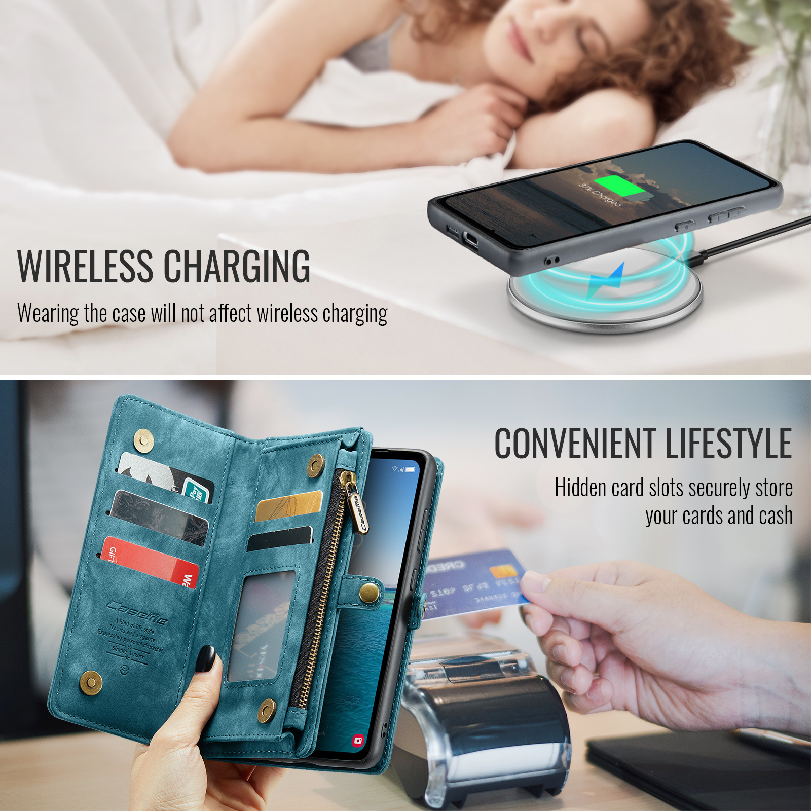 Samsung Galaxy S25 FE Vintage 2 in 1 portemonnee hoes - Blauw