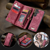 Samsung Galaxy S25 FE Vintage 2 in 1 portemonnee hoes - Rood