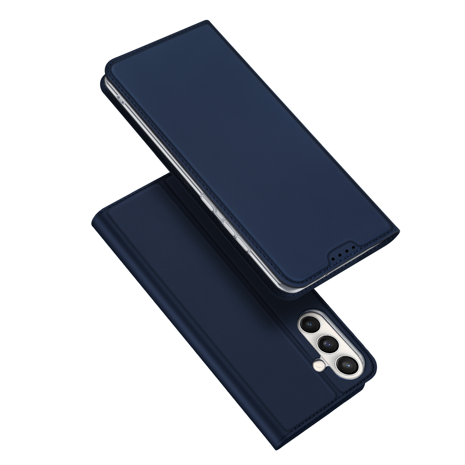 Dux Ducis Samsung Galaxy S25 FE - Slim bookcase hoesje - Donkerblauw