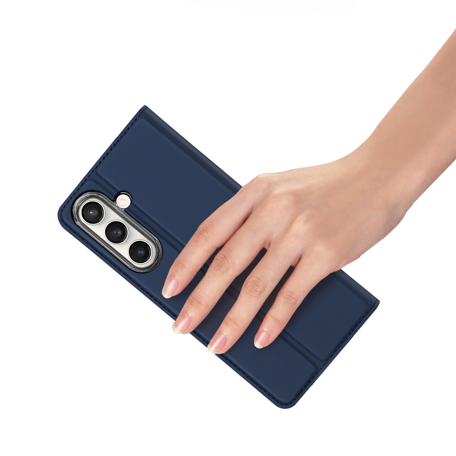 Samsung Galaxy S25 FE Slim Bookcase hoesje - Donkerblauw