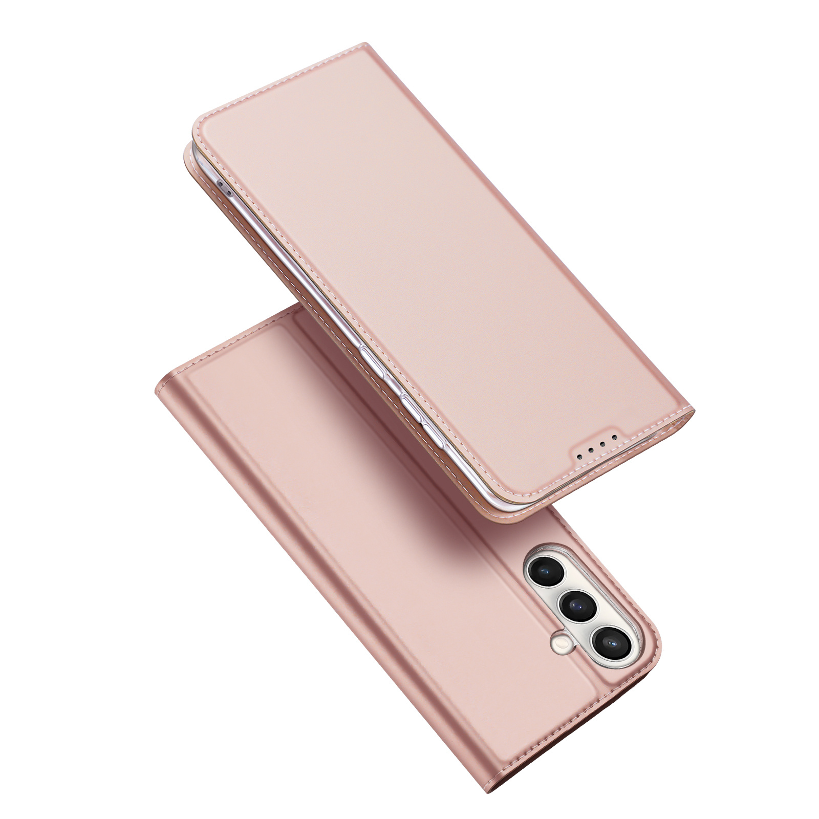 Dux Ducis Samsung Galaxy S25 FE - Slim bookcase hoesje - Rose Goud