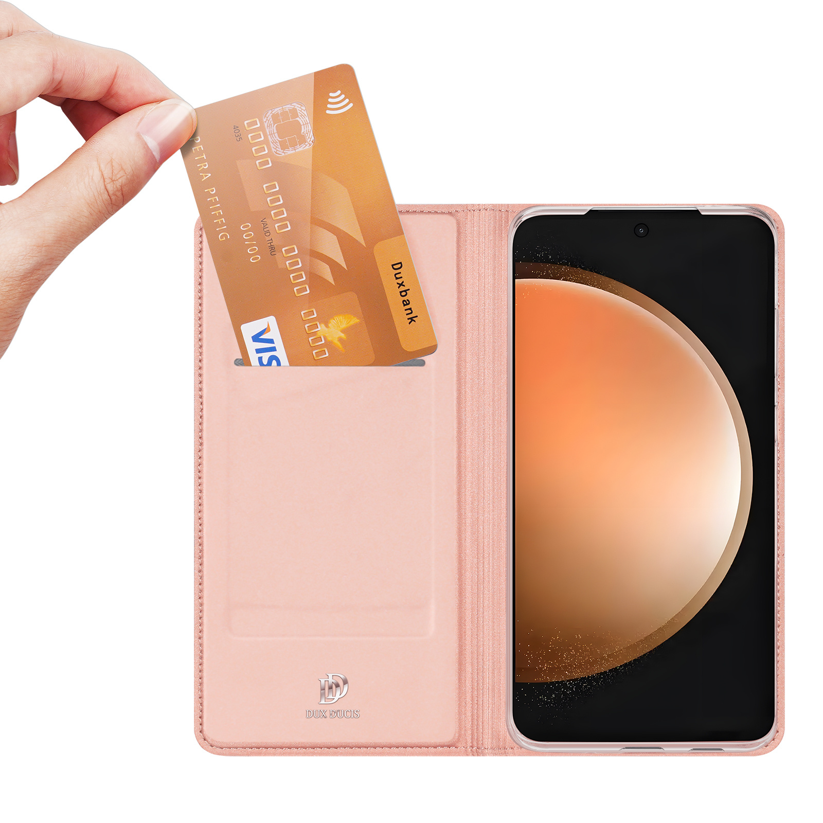 Samsung Galaxy S25 FE Slim Bookcase hoesje - Rose Goud