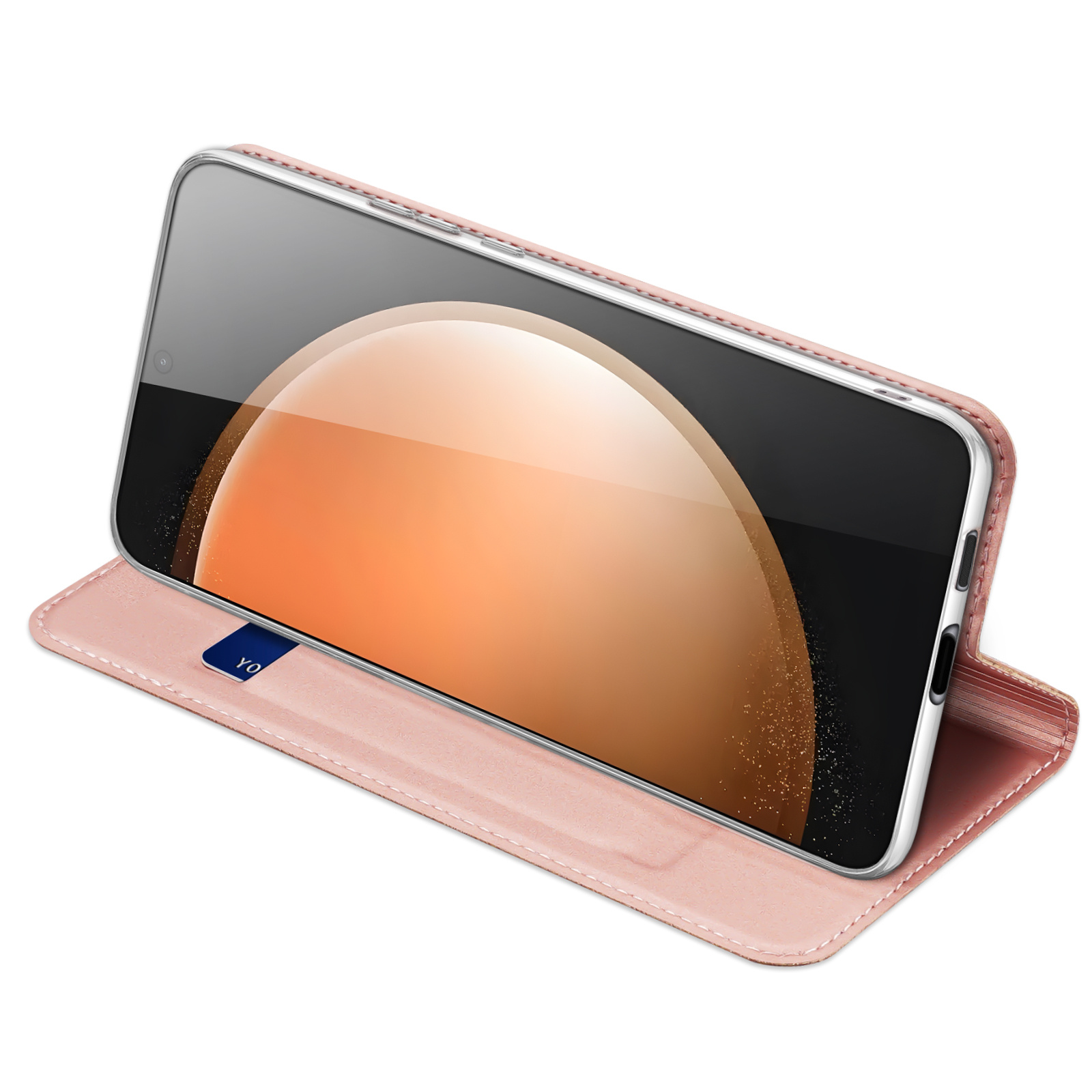 Samsung Galaxy S25 FE Slim Bookcase hoesje - Rose Goud
