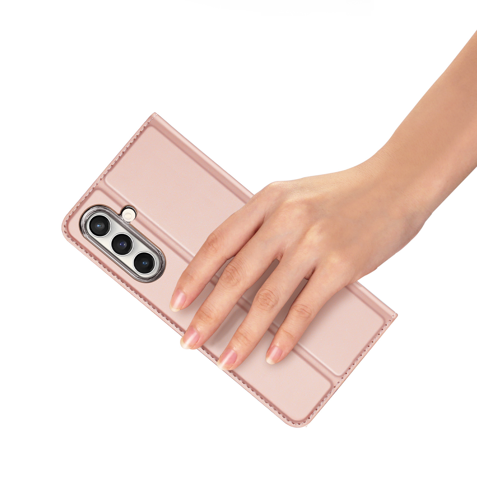Samsung Galaxy S25 FE Slim Bookcase hoesje - Rose Goud