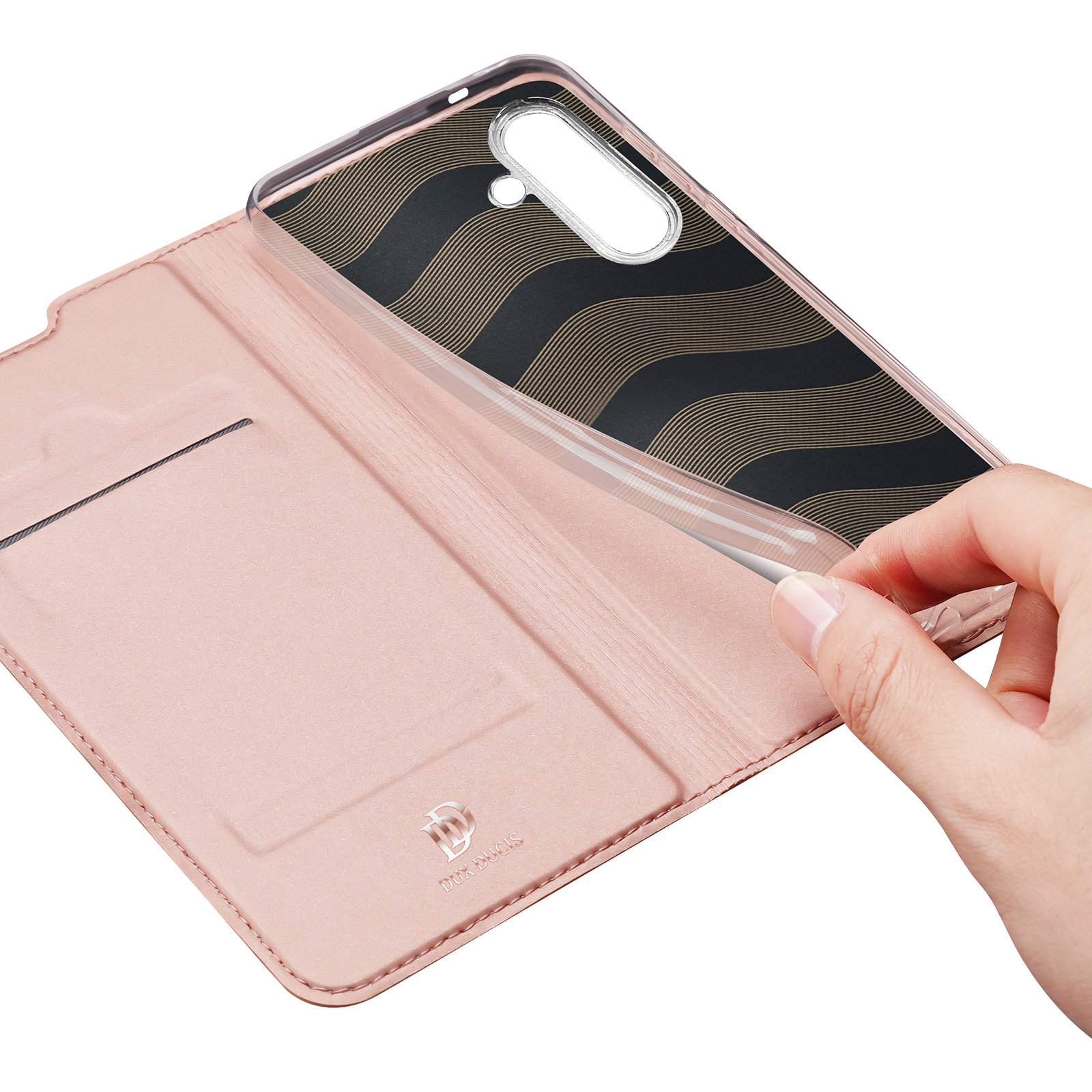 Samsung Galaxy S25 FE Slim Bookcase hoesje - Rose Goud