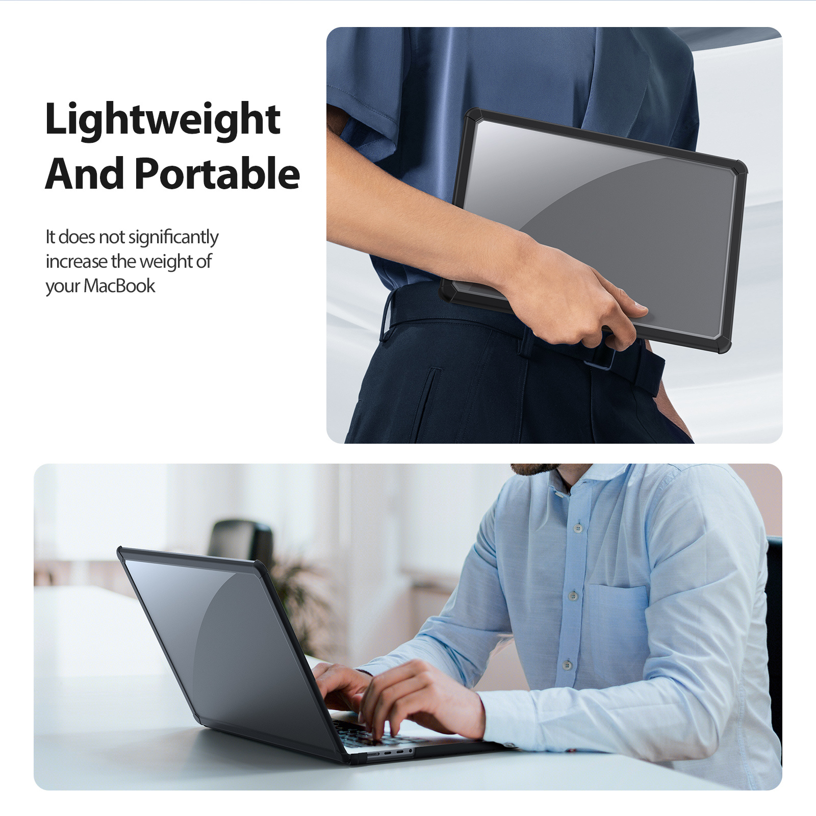 MacBook Pro 16 inch (2021-2024) Armor cover hoes - Zwart