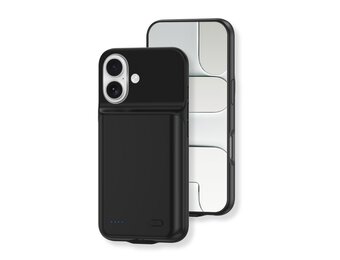 Lunso iPhone 17 case - Powerbank hoesje 7000 mAh - Zwart