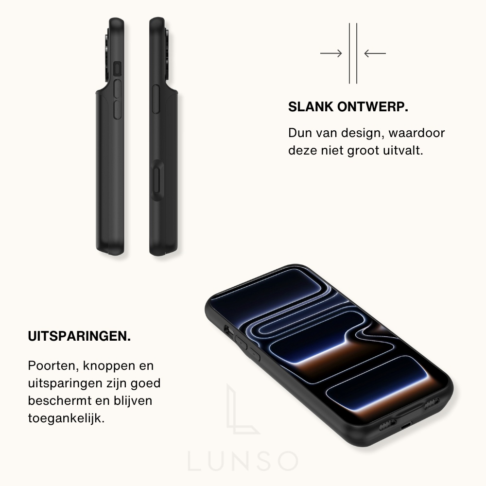 iPhone 17 Pro Max Powerbank hoesje 7000 mAh hoes - Zwart