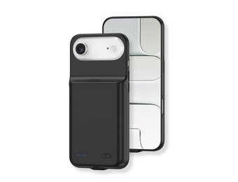 Lunso iPhone 17 Air case - Powerbank hoesje 7000 mAh - Zwart