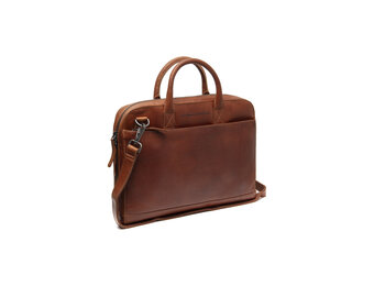 The Chesterfield Brand Tilbury - Leren Laptoptas tot 14 inch - Cognac