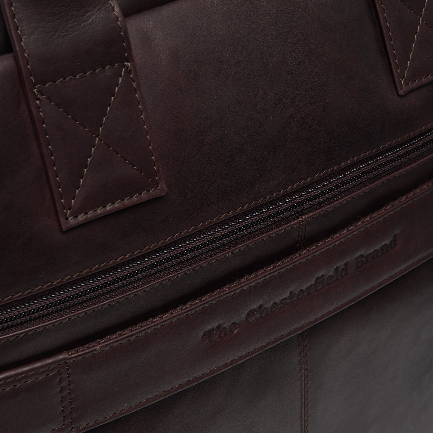 The Chesterfield Brand Frazer leren laptoptas voor 14 en 15 inch laptops - Bruin