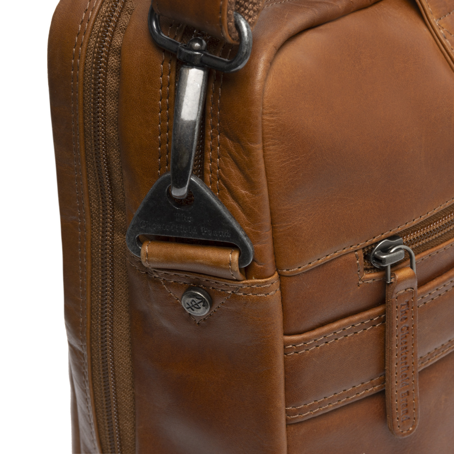 The Chesterfield Brand Frazer leren laptoptas voor 14 en 15 inch laptops - Cognac