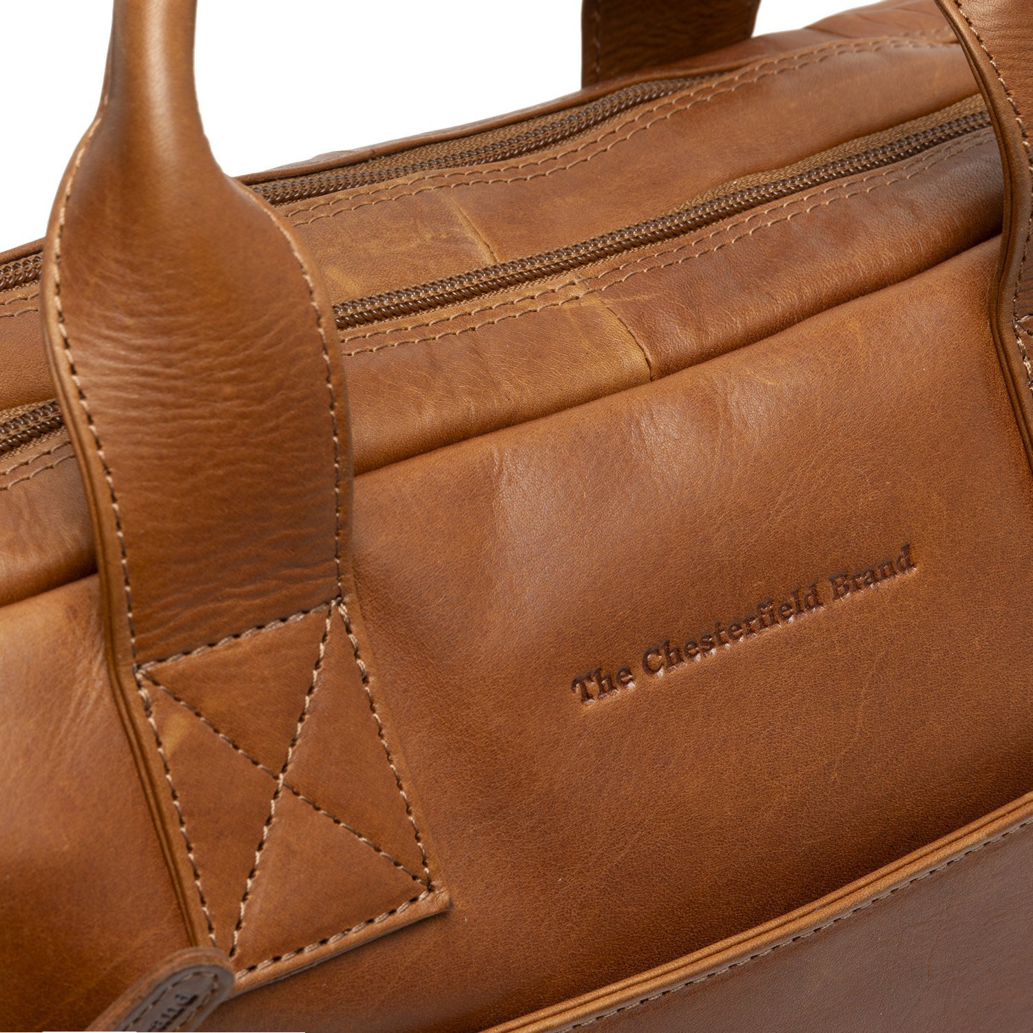 The Chesterfield Brand Frazer leren laptoptas voor 14 en 15 inch laptops - Cognac