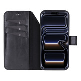iPhone 17 Pro leren afneembare 2-in-1 bookcase telefoonhoes - Zwart