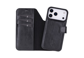 NorthLife iPhone 17 Pro - Leren Afneembare 2-in-1 bookcase telefoonhoes - Zwart