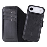 iPhone 17 Air leren afneembare 2-in-1 bookcase telefoonhoes - Zwart
