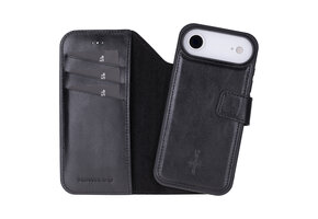 NorthLife iPhone 17 Air - Leren Afneembare 2-in-1 bookcase telefoonhoes - Zwart