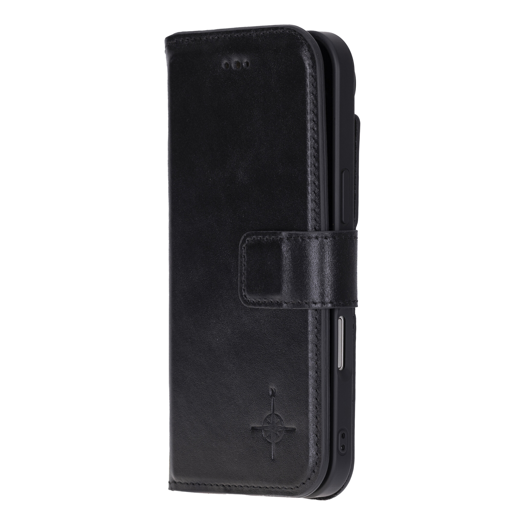 iPhone 17 Air leren afneembare 2-in-1 bookcase telefoonhoes - Zwart