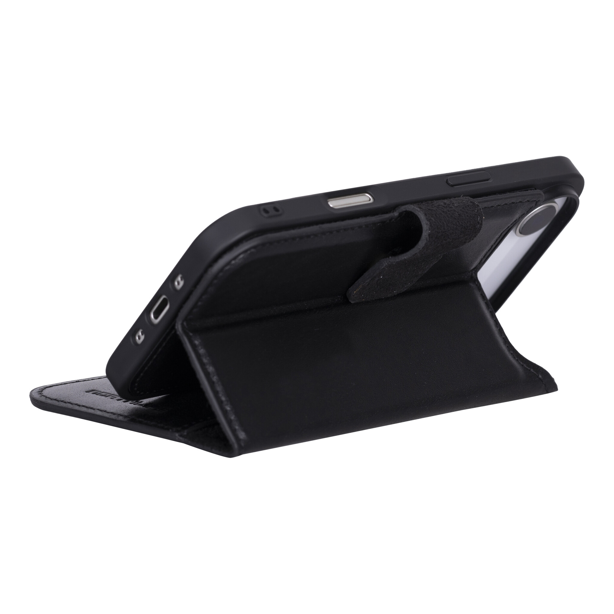iPhone 17 Air leren afneembare 2-in-1 bookcase telefoonhoes - Zwart