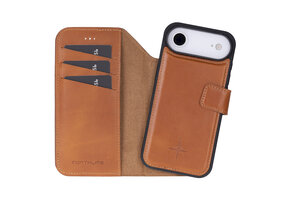 NorthLife iPhone 17 Air - Leren Afneembare 2-in-1 bookcase telefoonhoes - Cognac