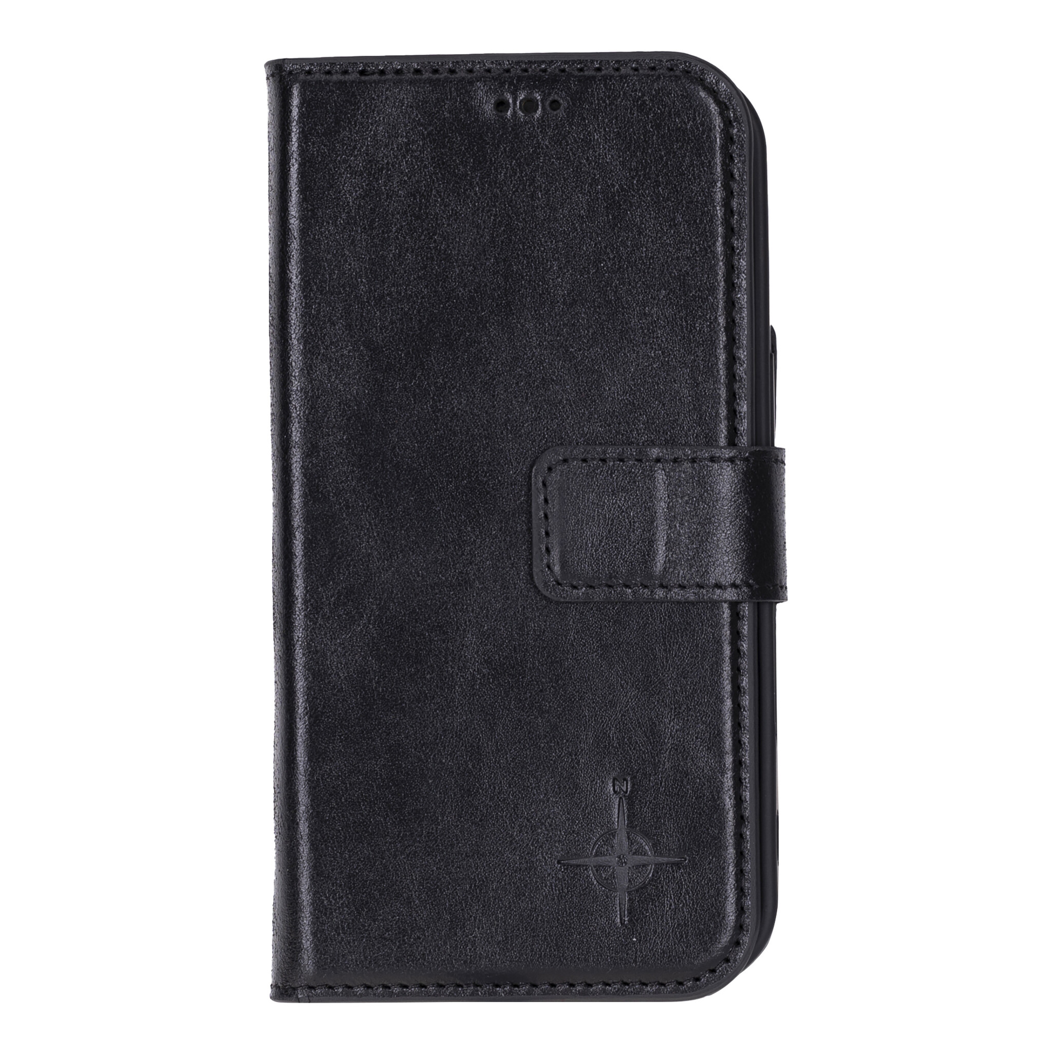 iPhone 17 leren afneembare 2-in-1 bookcase telefoonhoes - Zwart