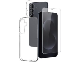 NORTHJO 3-in-1 Set voor Samsung Galaxy S26 - TPU Backcover hoesje + Screenprotector + Lens
