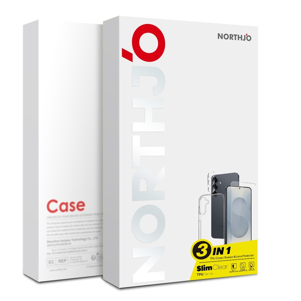 3-in-1 Beschermset Samsung Galaxy S26 - Transparant TPU Backcover hoesje + 9H Tempered Glass + Camera Lens Protector - Vingerafdruk Support
