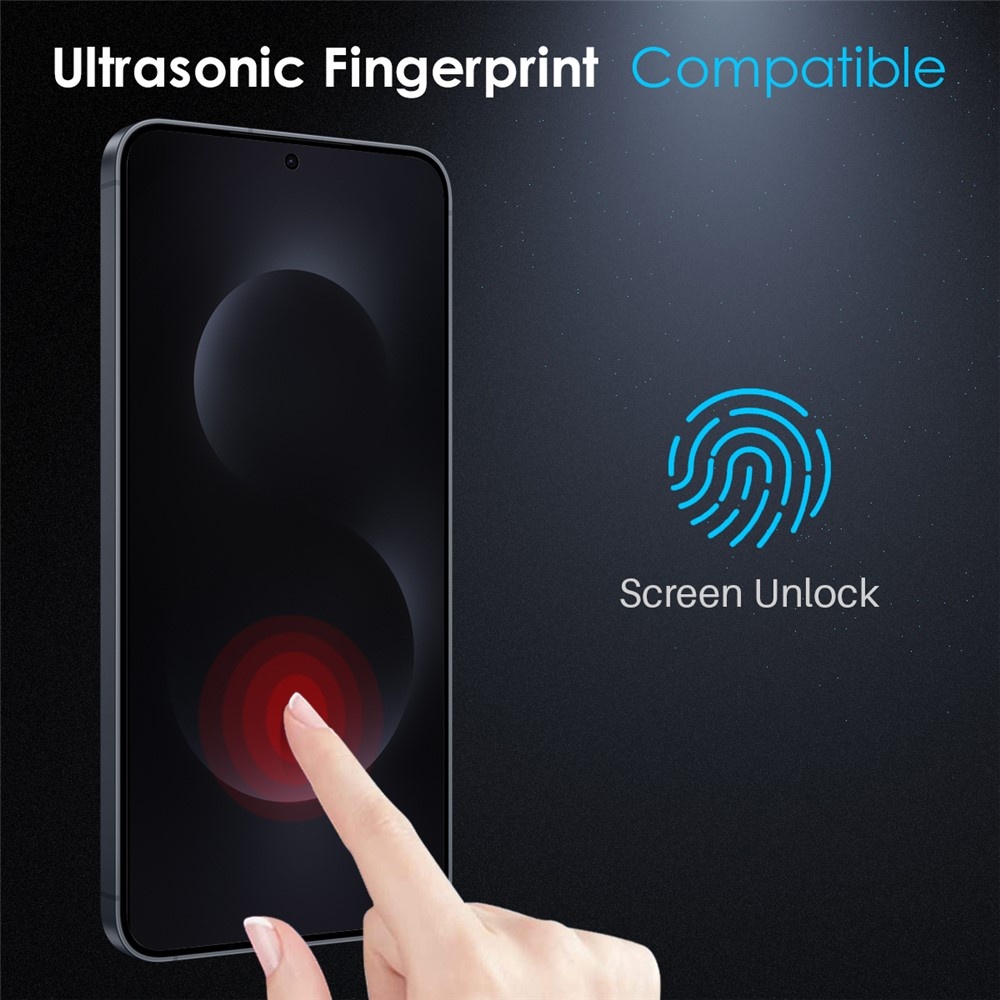 Samsung Galaxy S26 Plus Privacy Glass - 28° Anti-Spy Screenprotector - 9H Hoog Aluminium-Silicaatglas - Vingerafdruk Support