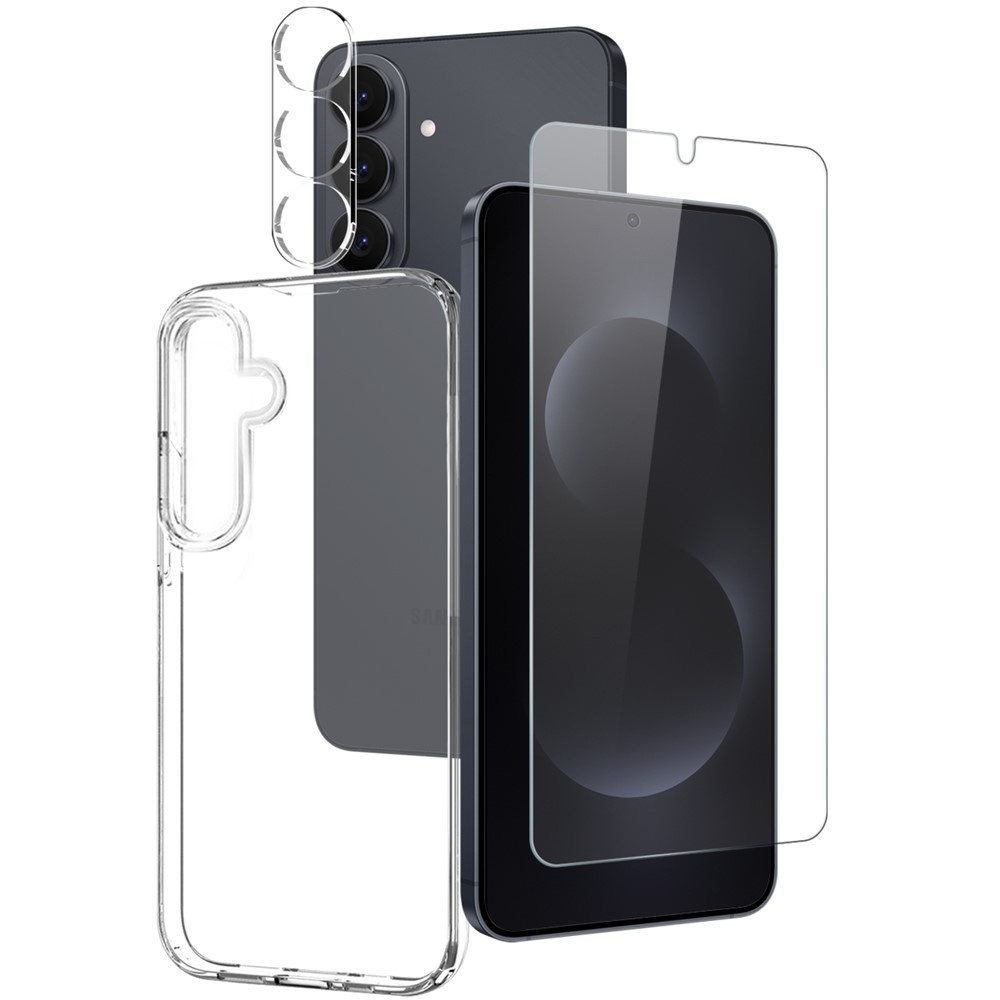 NORTHJO 3-in-1 Set voor Samsung Galaxy S26 Plus - TPU Backcover hoesje + Screenprotector + Lens