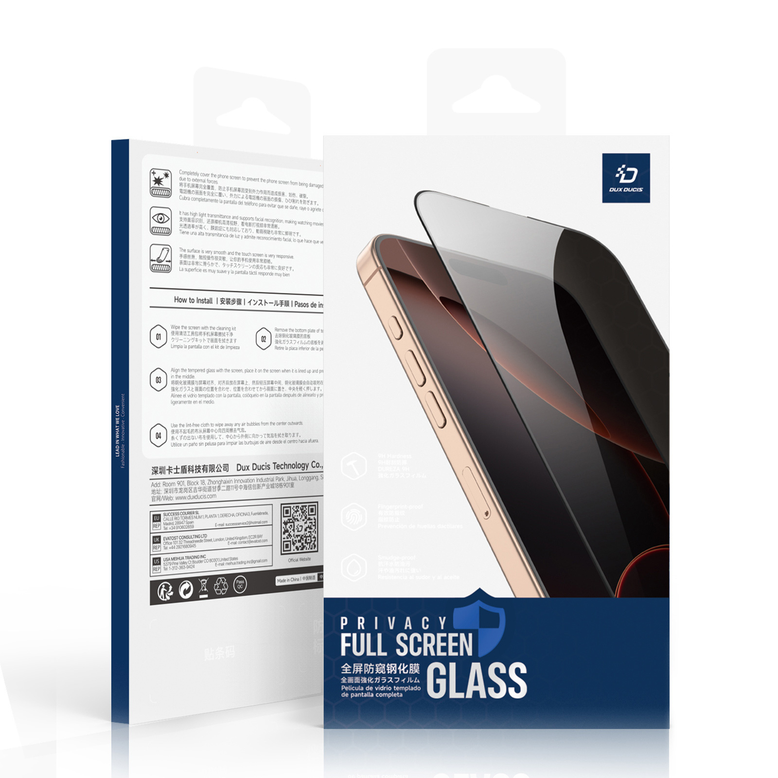 Samsung Galaxy S26 Plus Privacy Glass - 30° Anti-Spy Screenprotector - 9H High Aluminium-silicon Glass - Vingerafdruk Support