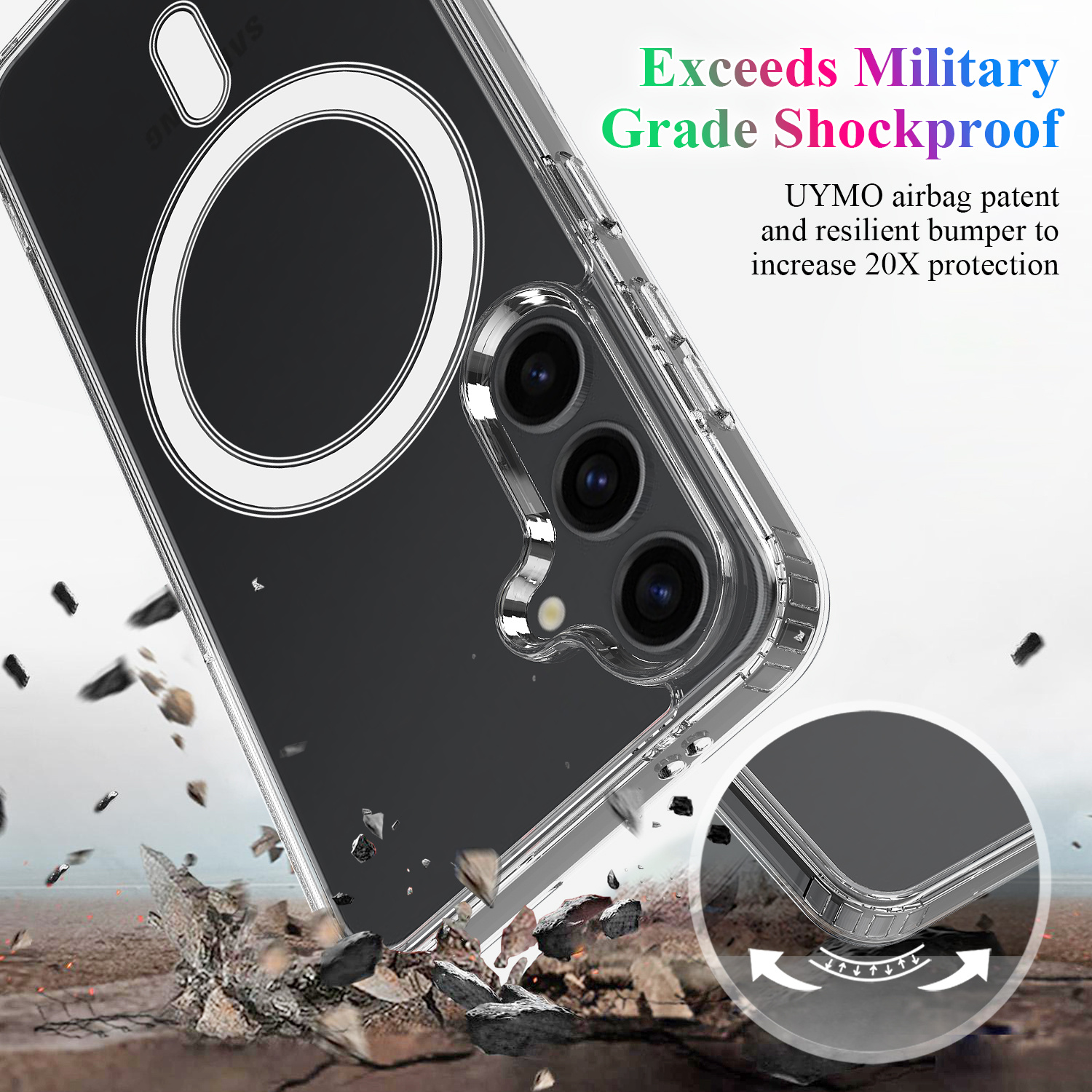 Samsung Galaxy S26 TPU Backcover hoesje - Magnetic Case - Transparant TPU + Acryl Back Cover - Schokbestendig - Geschikt voor MagSafe Accessoires
