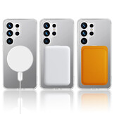 Samsung Galaxy S26 Ultra TPU Backcover hoesje - Magnetic Case - Transparant TPU + Acryl Back Cover - Schokbestendig - Geschikt voor MagSafe Accessoires