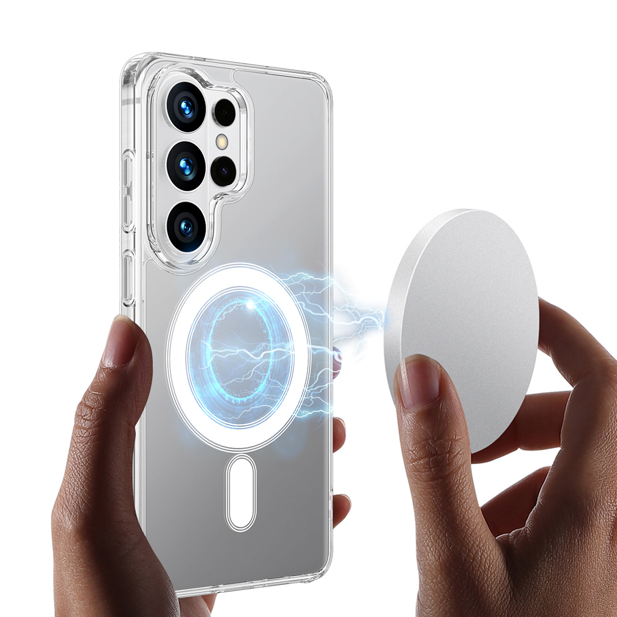 Samsung Galaxy S26 Ultra TPU Backcover hoesje - Magnetic Case - Transparant TPU + Acryl Back Cover - Schokbestendig - Geschikt voor MagSafe Accessoires