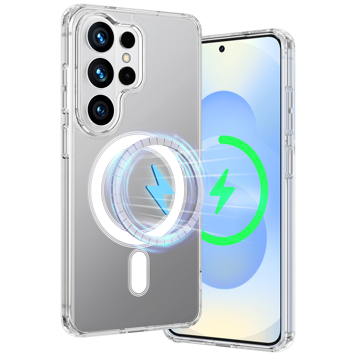 Samsung Galaxy S26 Ultra TPU Backcover hoesje - Magnetic Case - Transparant TPU + Acryl Back Cover - Schokbestendig - Geschikt voor MagSafe Accessoires