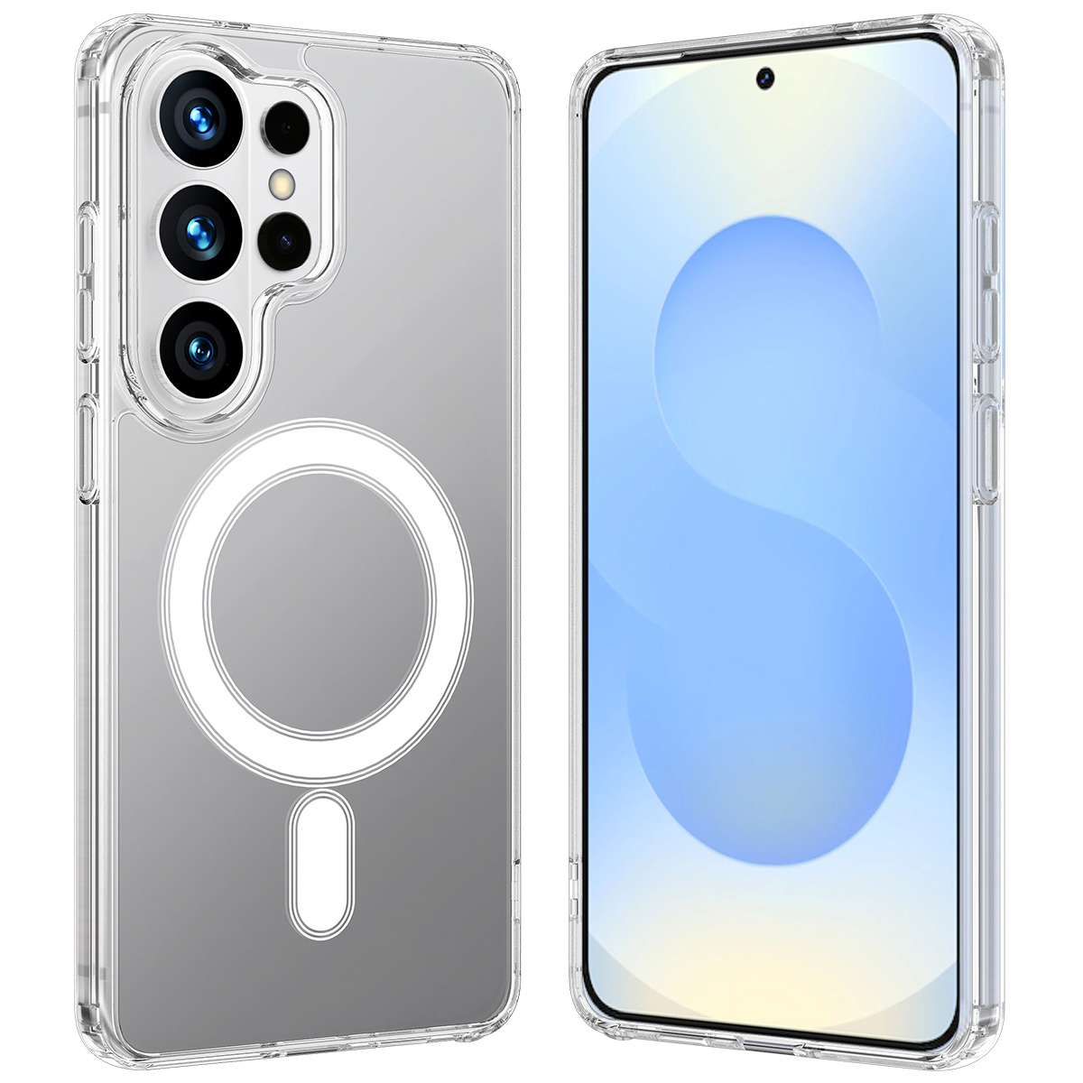 Samsung Galaxy S26 Ultra TPU Backcover hoesje - Magnetic Case - Transparant TPU + Acryl Back Cover - Schokbestendig - Geschikt voor MagSafe Accessoires