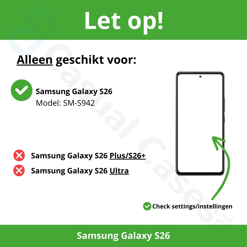 Samsung Galaxy S26 PU-Leren Window view cover hoes - Smart Notificatie Venster - Standaardfunctie - Magnetische Sluiting - Zwart