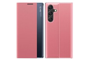 Casety Samsung Galaxy S26 - PU-Leren Window view cover hoes - Roze