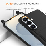 Samsung Galaxy S26 Telefoonhoes met koord + kaarthouder - Zwart