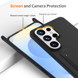 Samsung Galaxy S26 Ultra Telefoonhoes met koord + kaarthouder - Zwart