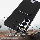 Samsung Galaxy S26 Plus Telefoonhoes met koord + kaarthouder - Zwart