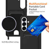 Samsung Galaxy S26 Plus Telefoonhoes met koord + kaarthouder - Zwart