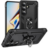 Samsung Galaxy S26 hoesje Armor backcover met ringhouder - Zwart