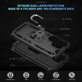 Samsung Galaxy S26 Ultra hoesje Armor backcover met ringhouder - Zwart