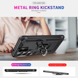Samsung Galaxy S26 Ultra hoesje Armor backcover met ringhouder - Zwart