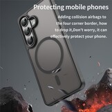 Samsung Galaxy S26 backcover hoesje - Magnetic Case met MagSafe Ondersteuning - Schokbestendig PC + TPU - Camera Bescherming - Zwart