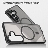 Samsung Galaxy S26 backcover hoesje - Magnetic Case met MagSafe Ondersteuning - Schokbestendig PC + TPU - Camera Bescherming - Zwart